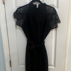 Black knee length dress